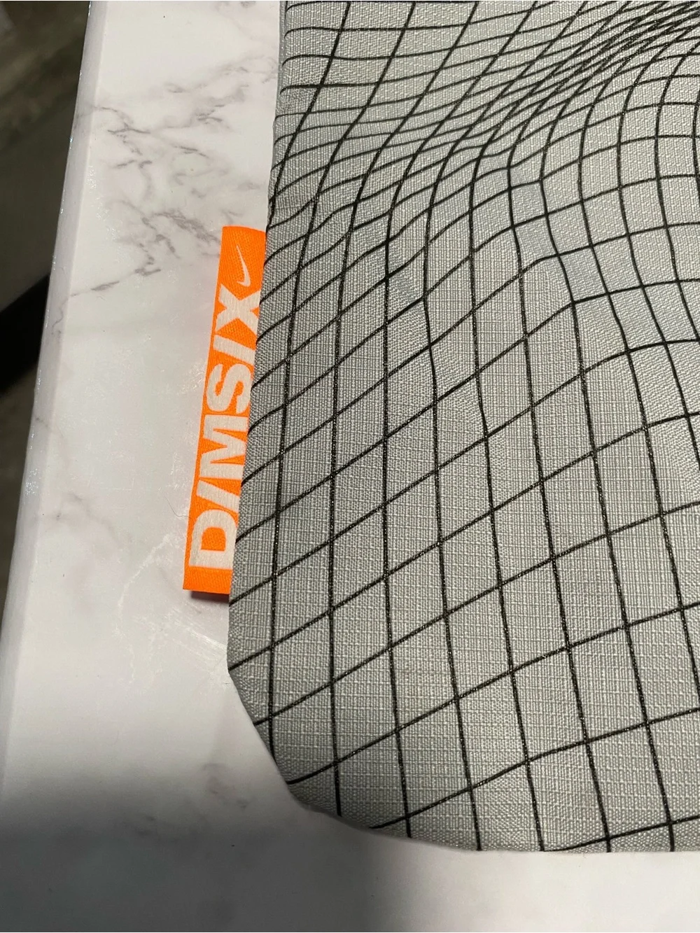 Nike Tech Crossbody Bag Gray Warped Grid Print Adjustable Sling Pouch NWOT